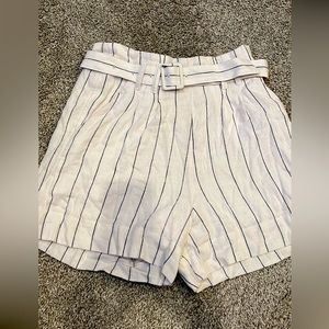 Abercrombie high rise linen shorts
